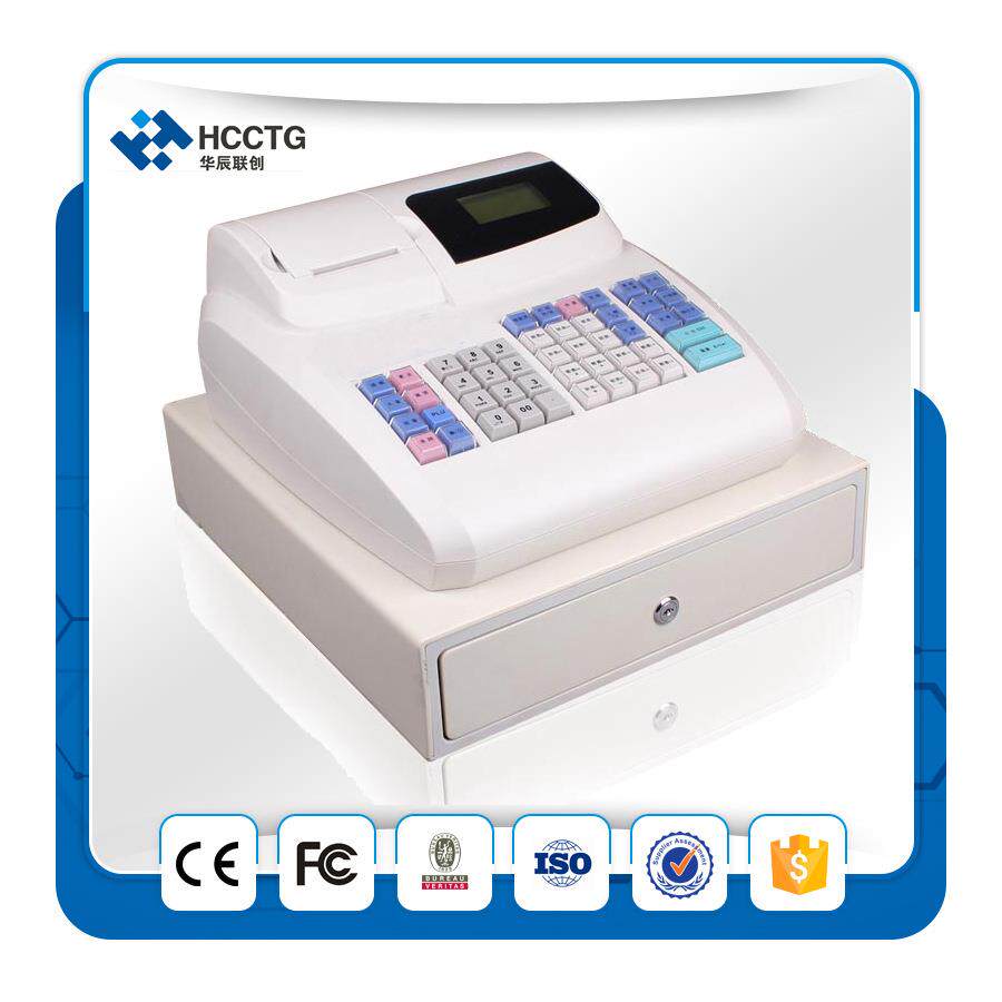多功能收款收银机英文带钱箱打印的收银一体机外贸出口ECR800