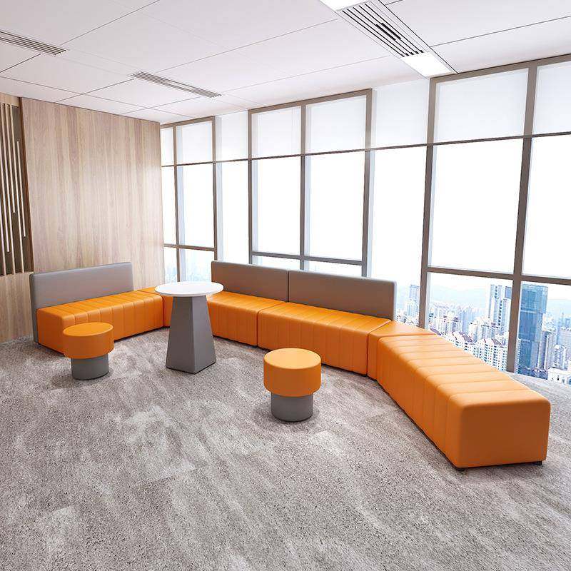 儿童早教中心培训机构家长休息等候区办公室创意休闲异形沙发组合