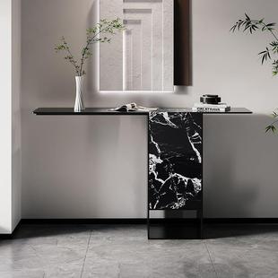 意式 极简玄关桌靠墙走廊过道条案设计师艺术端景台现代轻奢玄关台