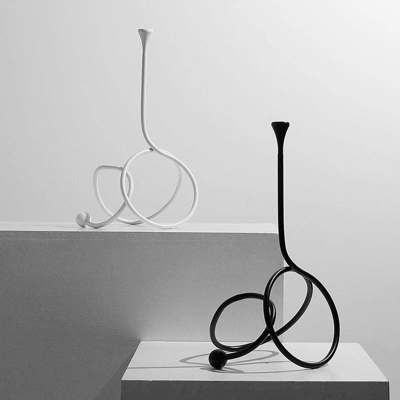 北欧蜡烛台样板间创意线条缠绕摆件客厅餐桌高级氛围艺术软装饰品,纺织面料/辅料/配套,纺织机械配件,淘宝优惠券,粉丝福利购,淘宝优惠卷