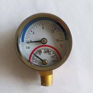 双金属温度压力 表温度压力一体表 铜测温杆温压表