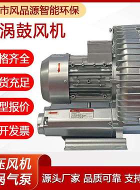 2HB710H47-4.3KW高压风机洗瓶机吹干配套漩涡鼓风机大风量吹吸用