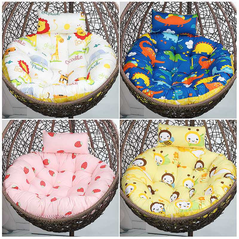 坐垫椅吊椅鸟巢摇篮可拆洗坐垫藤椅圆形吊蓝摇篮加厚秋千靠垫单人