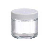 无色透明直边罐_500mL 白色聚丙烯盖 PTFE表面的聚乙烯垫