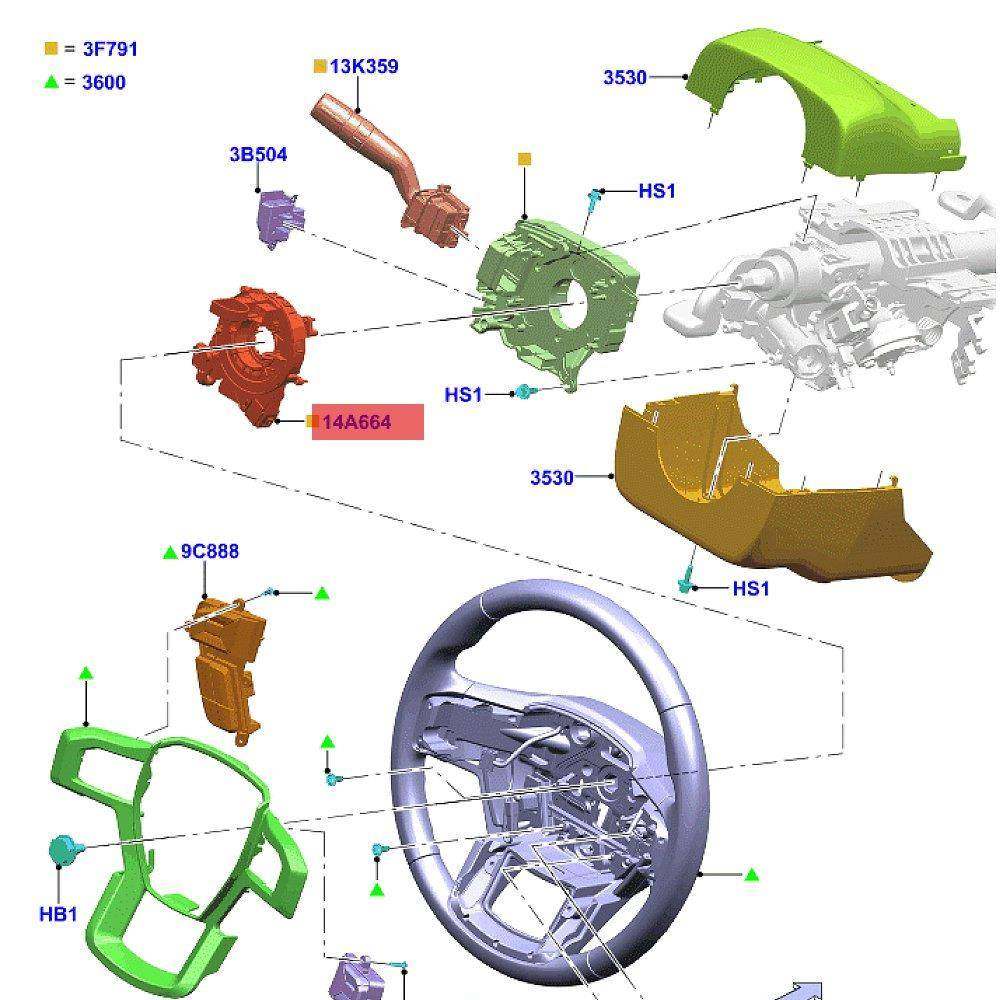 1332387 4M5T14A664AC 1763646 4M5T14A664AB 适用福特经典福克斯