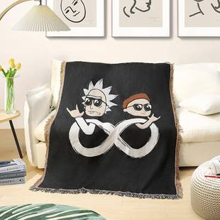 rick外贸家居沙发巾休闲毯挂毯装 乡村沙发毯线毯 饰毯美式