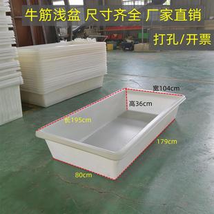 600L盆长2米宽1米方盆平底牛筋浅盆水产养殖箱大号植物种植箱储水
