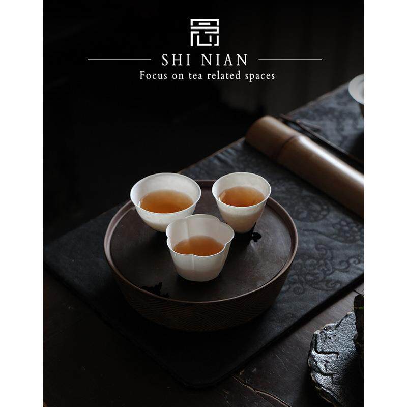 拾念纯手工手拓超薄胎白瓷主人杯品茗杯闻香杯高档茶杯德化玉白瓷