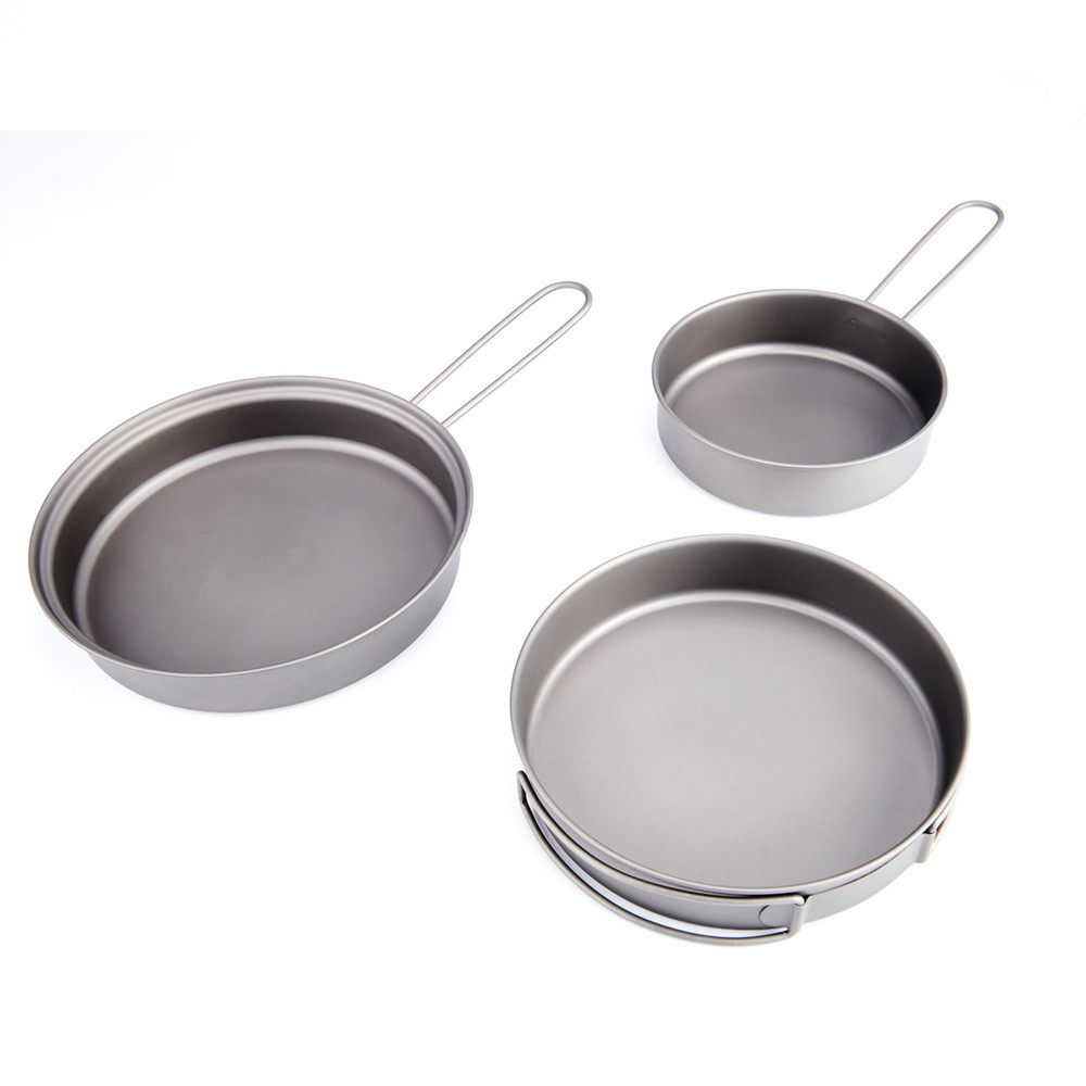 TOAKS千橡树平底钛锅煎锅煎盘户外露营pan-115pan-130pan-145
