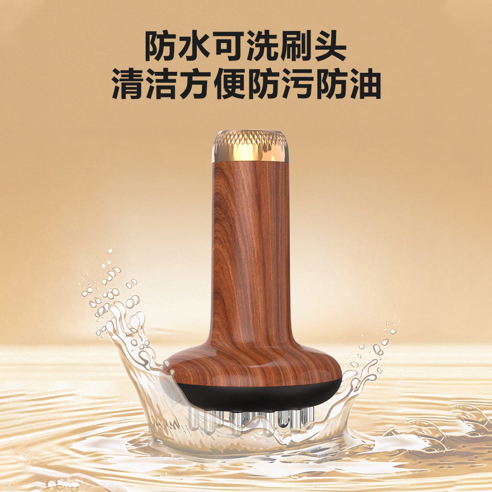 微电电动经络刷刮肚子按摩刷揉腹全身疏通按摩仪脉冲加热热疗家用