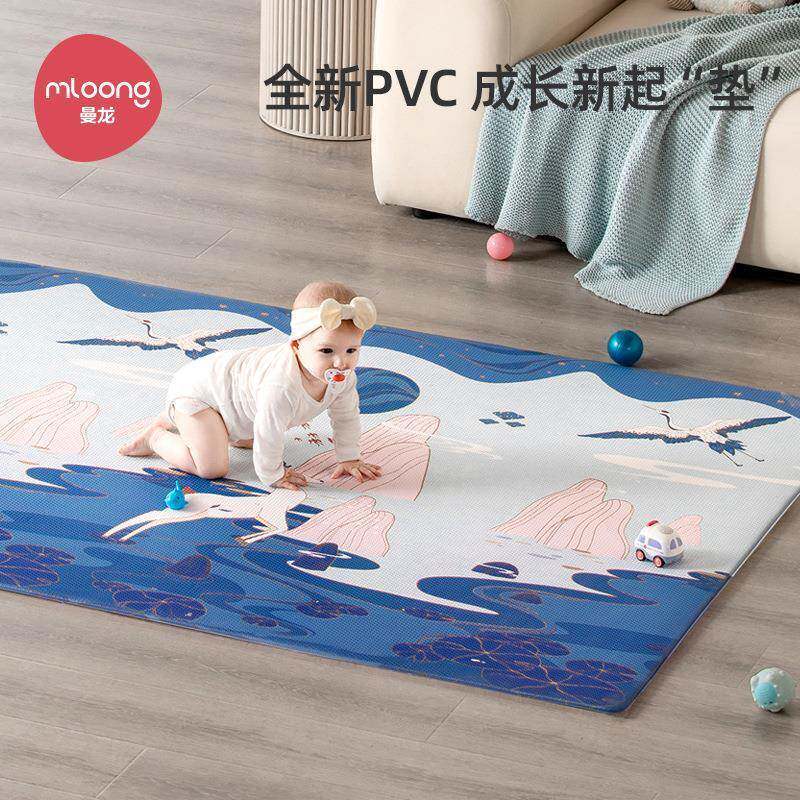 曼龙儿童PVC爬爬垫加厚宝宝客厅家用室内地垫游戏垫子