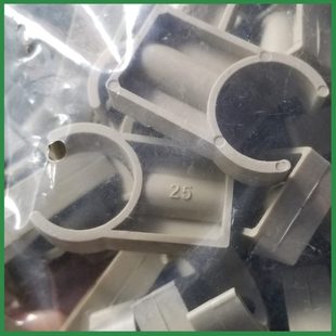 灰色PPR高平卡平脚管卡U型高脚卡20 25 32ppr管件接头水管卡配件