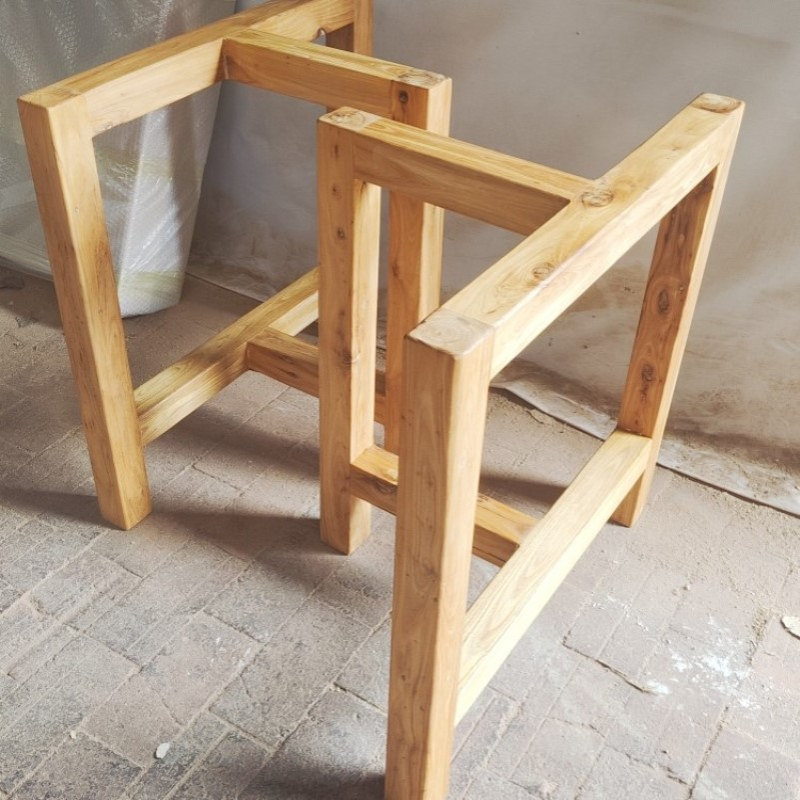 AM9桌腿实木桌脚简约家用定 制餐桌腿木质脚老榆木桌子支架大板台