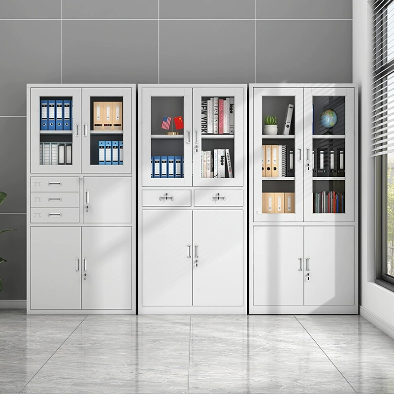 青岛钢制办公室文件柜铁皮柜子档案柜资料柜财务凭证带锁储物书柜