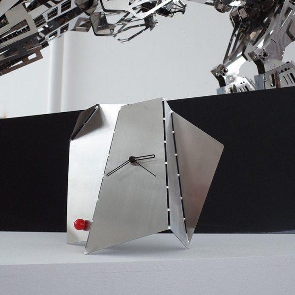 艺歪新款折形立钟创意现代简约金属座钟表客厅台式装饰桌面摆件,家居饰品,座钟,淘宝优惠券,粉丝福利购,淘宝优惠卷