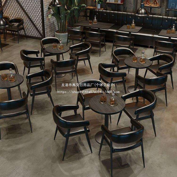 网红酒吧KTV卡座沙发奶茶店桌椅复古酒馆咖啡西餐厅卡座靠墙沙发