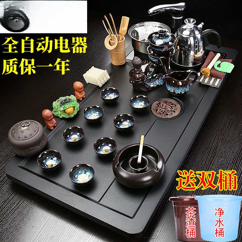 茶盘茶台全自动电磁炉大号家用客厅简约整套陶瓷紫砂