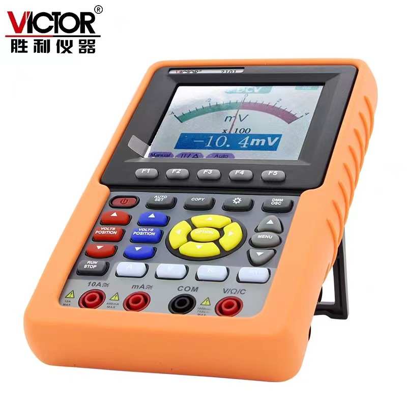 VICTOR胜利仪器手持数字储存示波表VC2100/2101单通道彩屏示波表