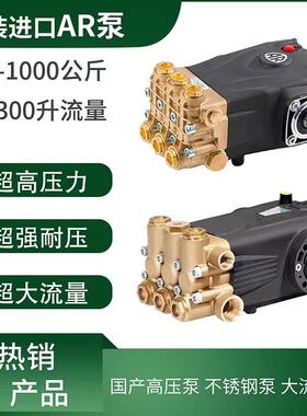 超高压30到70升大流量泵头意大利AR进口商用疏通管道加湿除尘造雾