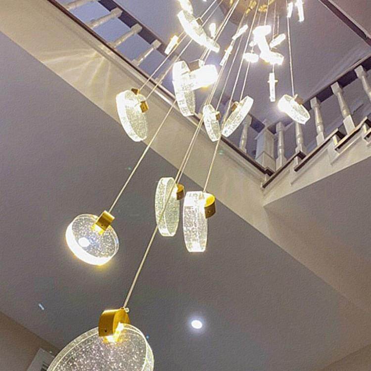 旋转楼梯吊灯复式楼挑空别墅轻奢loft公寓网红简约现代水晶长吊灯,鲜花速递/花卉仿真/绿植园艺,割草机/草坪机,淘宝优惠券,粉丝福利购,淘宝优惠卷