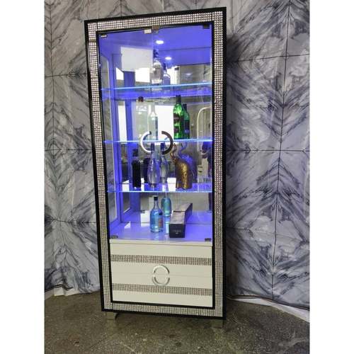 客厅小酒柜靠墙现代简约意式轻奢玻璃柜家用玻璃小酒柜玻璃门