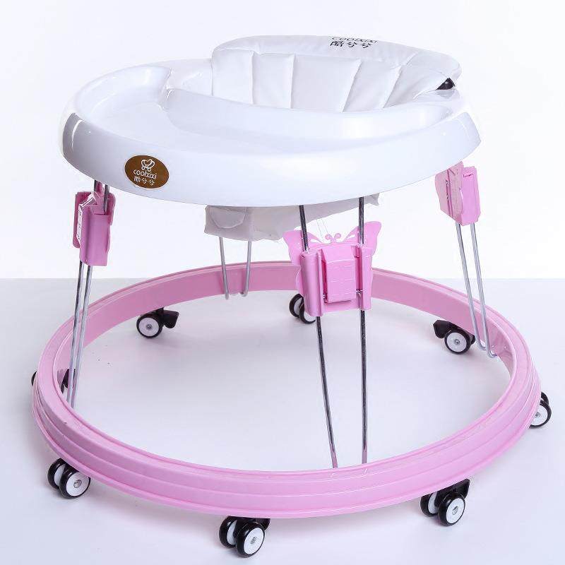 婴儿学步车防侧翻男女宝宝婴幼儿6-18个月学走路可折叠手推助步车