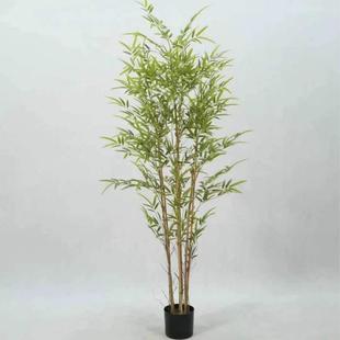 仿真竹子假客厅隔断室内造景观植物室外装饰仿生绿植挡墙真