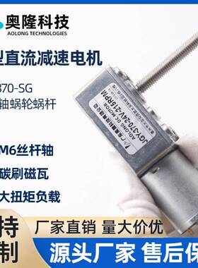 JGY-370-SG涡轮蜗杆直流减速电机丝杆螺纹轴直角自锁减速电机马达