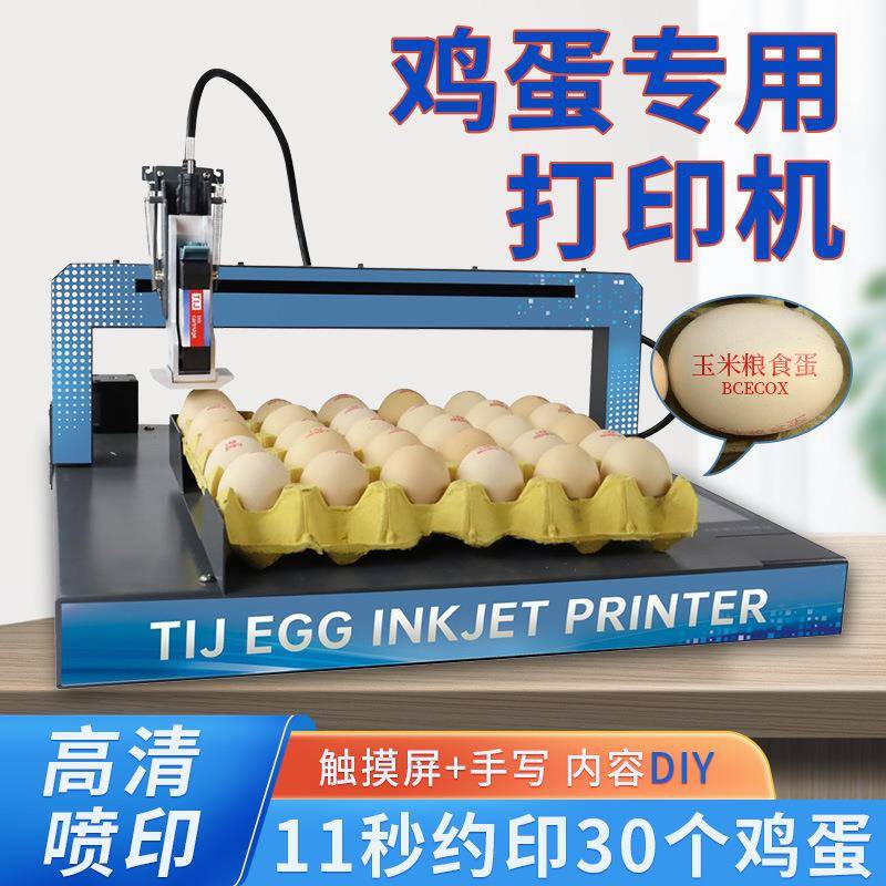 全自动鸡蛋打码机印字文日期图案流水线智能小型便捷鸭蛋壳喷码机