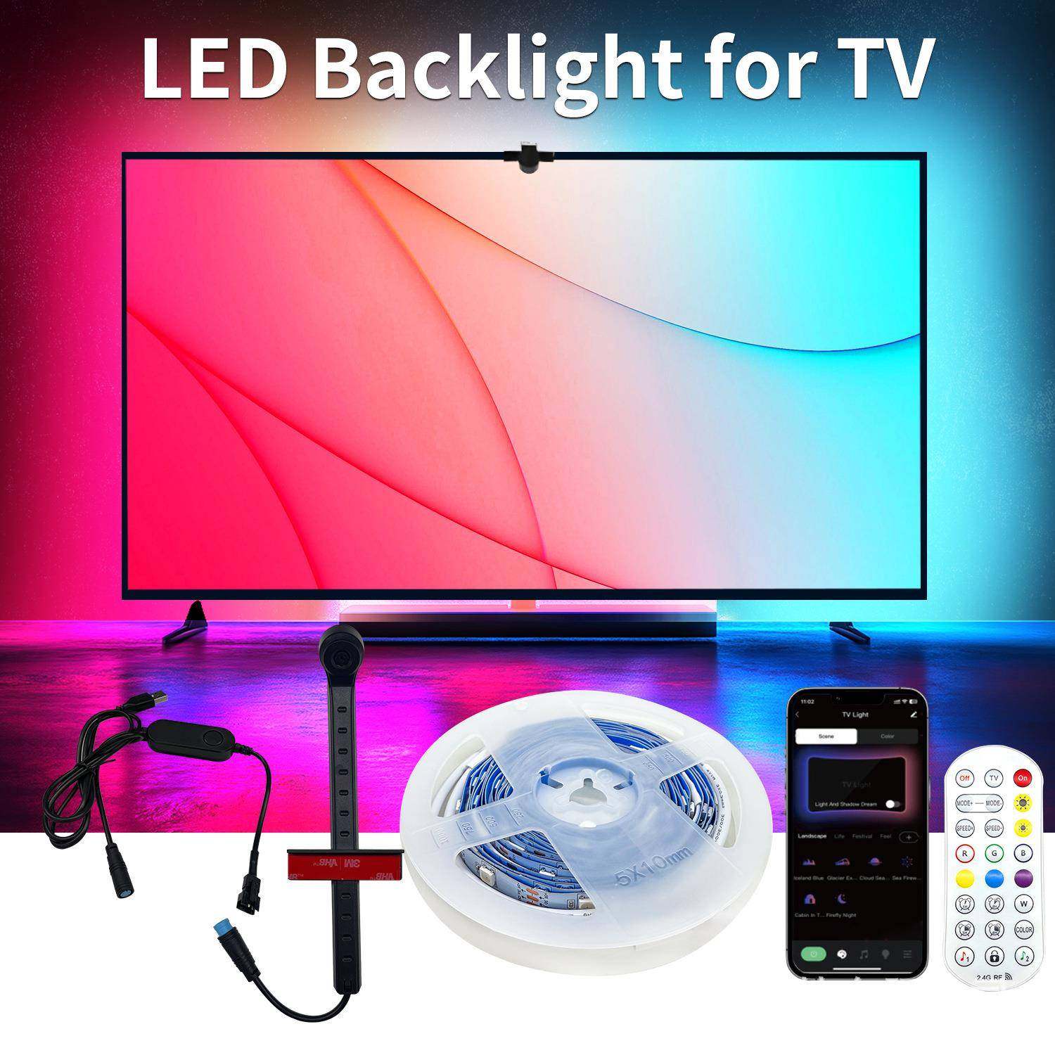 梦幻同频灯LED电竞电视背景氛围灯智能随心控RGB灯光装饰,节庆用品/礼品,新娘配件,淘宝优惠券,粉丝福利购,淘宝优惠卷