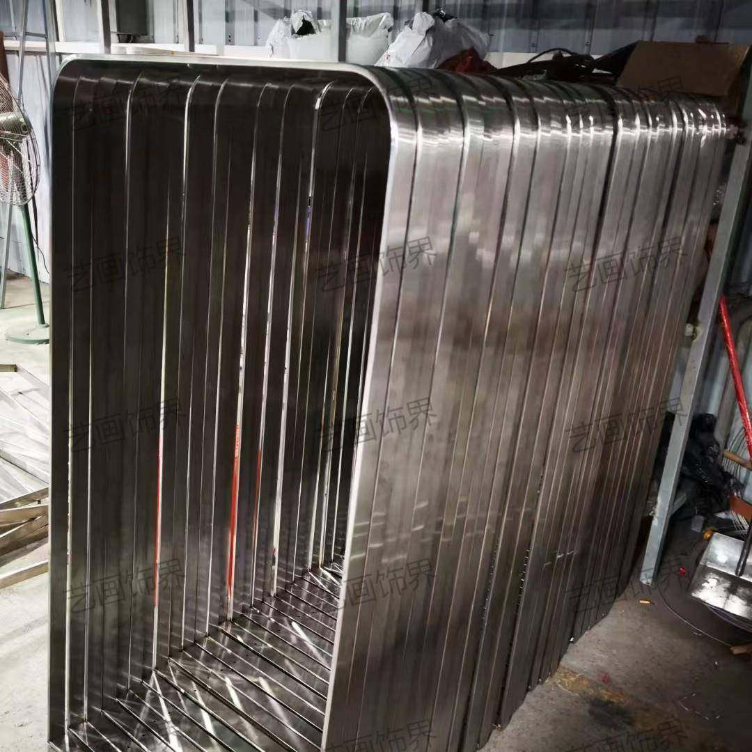 不锈钢镜框智能镜子框架钛金金属镜框黑钛金圆弧镜框浴室镜