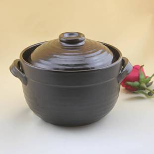 日式4合饭双盖陶瓷锅耐热土锅直径26cm蒸饭煲汤锅砂锅家用锅盖