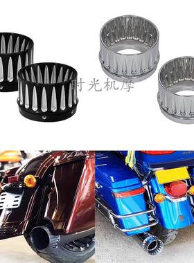 哈雷旅行改装镀铬尾段排气大道路王滑翔街滑CFR排气筒尾端排气头