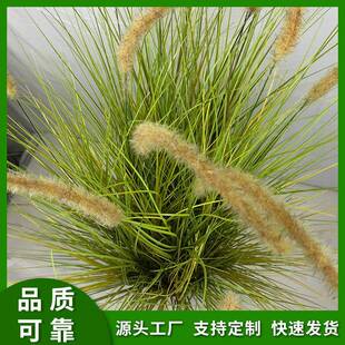 现货大型狗尾巴草仿真植物家居装饰绿植盆栽北欧网红落地绿植盆栽