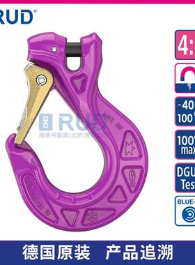 ICE120级RUD路德原装ISH星形吊钩加粗钩头带双肢卷曲不锈钢弹簧