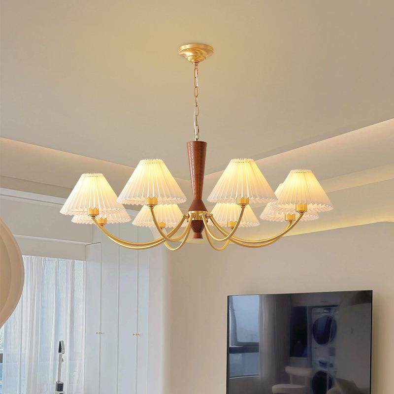 北欧实木餐厅吊灯奶油百褶全光谱卧室灯法式复古浪漫客厅护眼灯具,节庆用品/礼品,新娘配件,淘宝优惠券,粉丝福利购,淘宝优惠卷