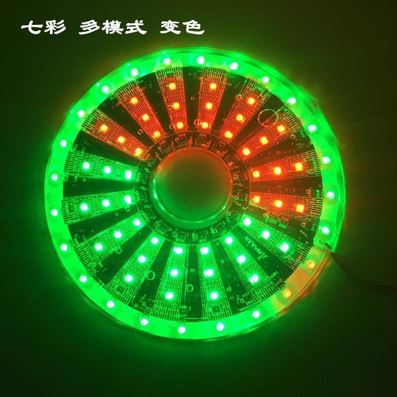 风车灯12伏大号七彩LED多模式旋转彩色户外彩灯防水圆环形摩天轮