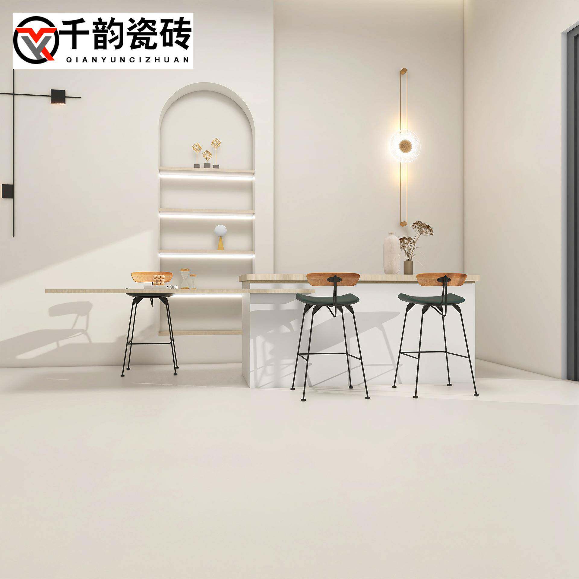 网红瓷砖奶油风纯色柔光砖大板岩板瓷砖900x1800哑光防滑耐磨地砖