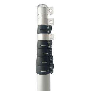 高品质铝制庭院旗杆伸缩旗杆25FT新型卡扣式锁紧方式