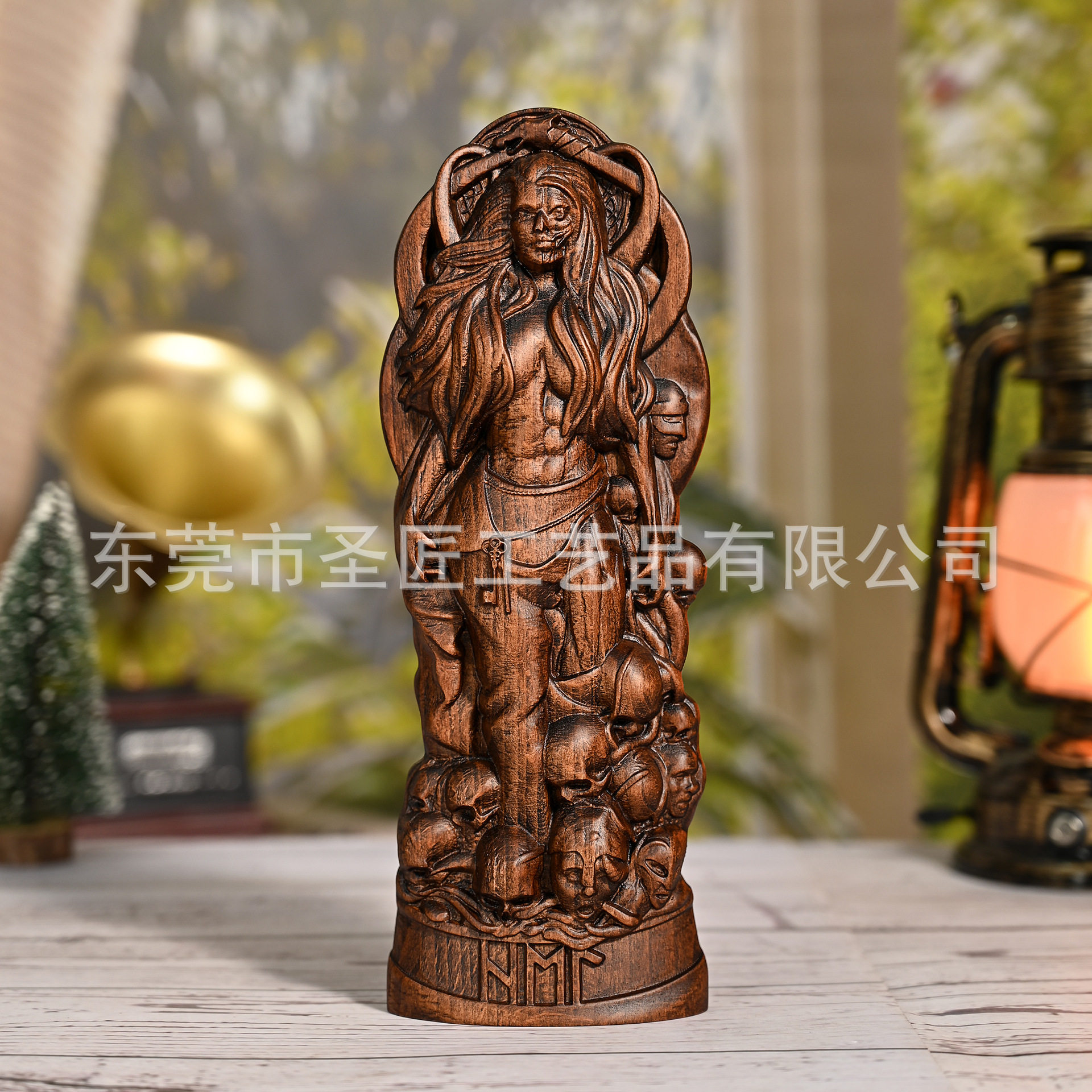 芙蕾雅异教神祭坛维京实木工艺品家居装饰摆件雕像雕塑花园装饰