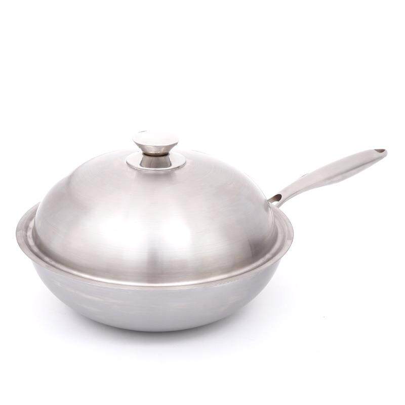 热销新款不锈不粘炒锅安全无涂层炒锅低耗聚热蜂窝复底炒锅