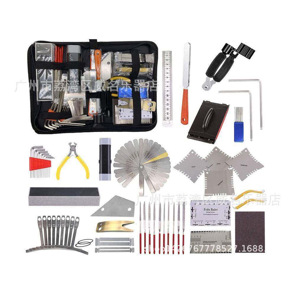 吉他工具包套装大全热卖琴颈调节打磨弦测量套装
