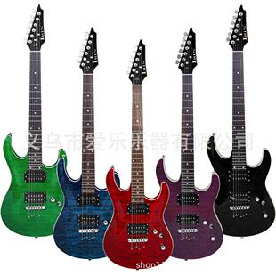 电吉他套装双双拾音器水波纹电吉他成人初学者专业级电吉他厂