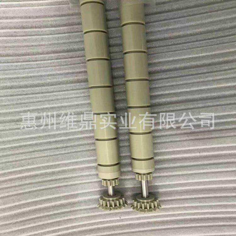 加工制做PVDF输送滚轮传送滚轮清洗机PVDF传动滚轮耐磨软胶