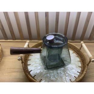 灰料侧把壶高硼硅玻璃侧把壶耐热煮茶壶泡茶壶高颜值侧把壶