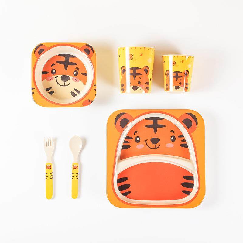 KAKAMALU美耐皿卡通分格盘宝宝吃饭安全小老虎耐摔儿童餐具套装,节庆用品/礼品,新娘配件,淘宝优惠券,粉丝福利购,淘宝优惠卷
