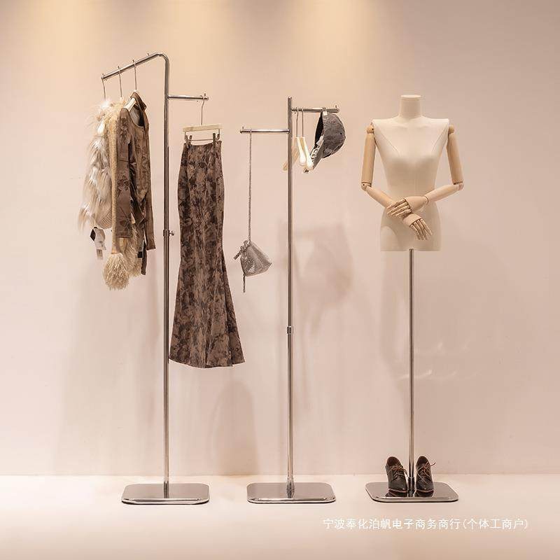 服装店展示架不锈钢正挂落地式衣架高低中岛架点挂衣服用的陈列架,纺织面料/辅料/配套,纺织机械配件,淘宝优惠券,粉丝福利购,淘宝优惠卷