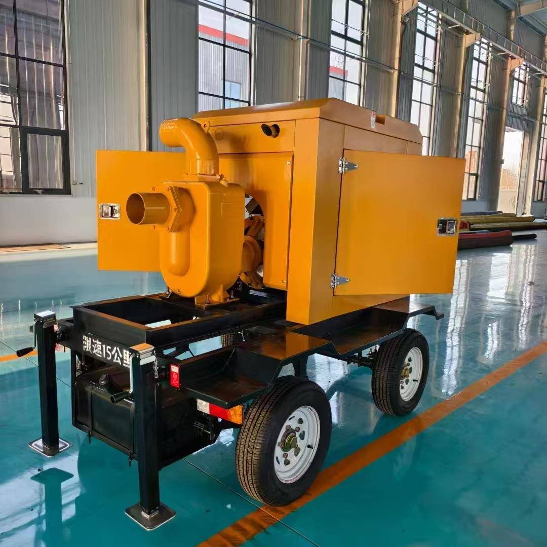 加工拖挂式防汛泵车移动排涝泵抽水泵柴油机离心泵