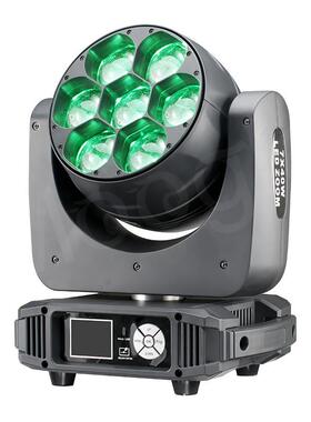 舞台灯光7X40LED调焦摇头染色灯酒吧KTV婚庆舞台染色氛围灯光