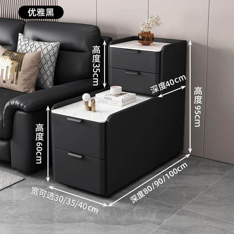 2025新款落地沙发边柜轻奢实木小型夹缝简约现代侧边几茶几